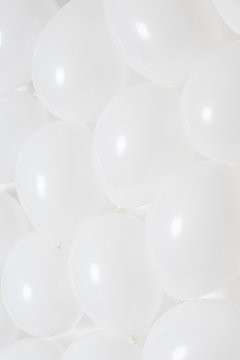 White balloons background