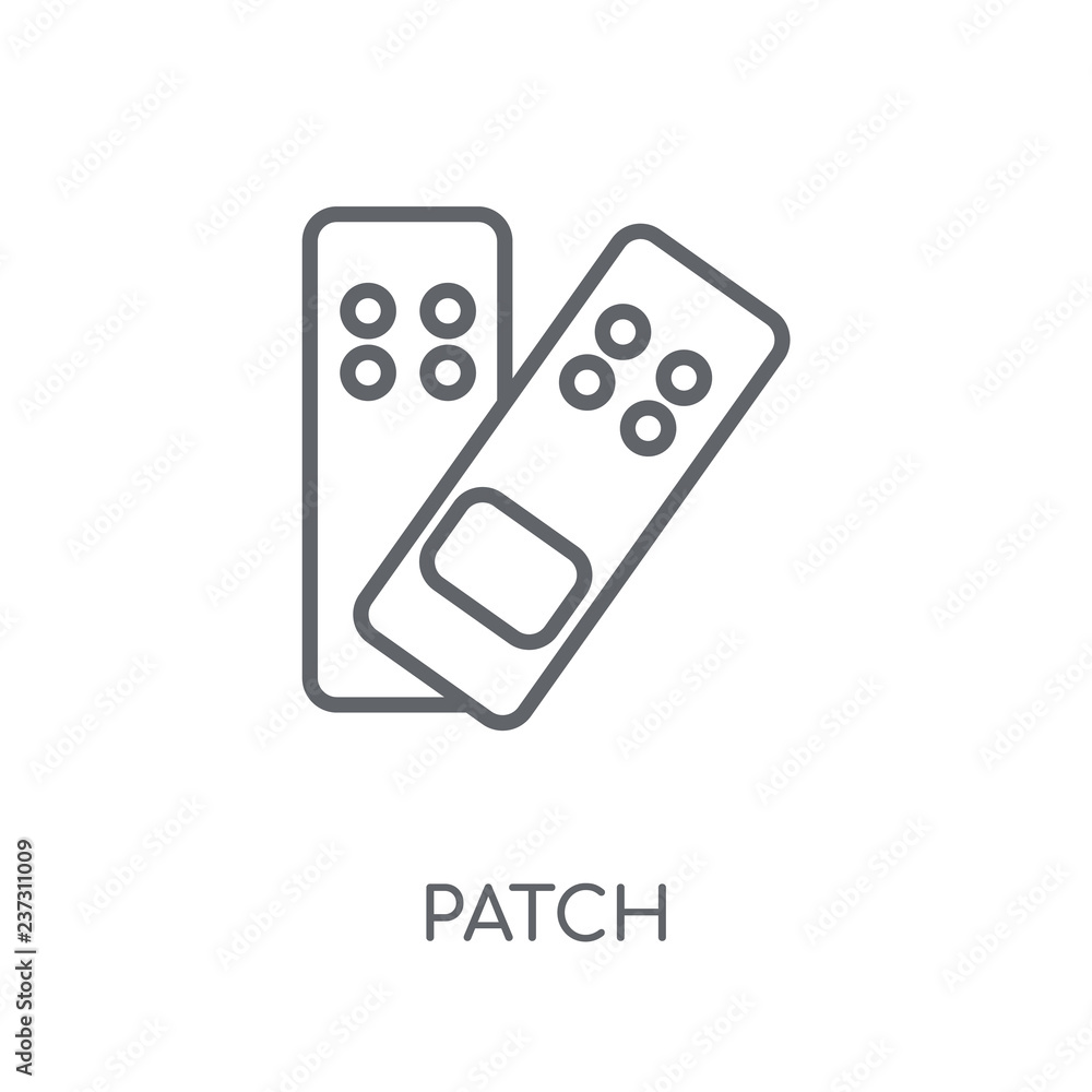 Poster patch linear icon. modern outline patch logo concept on white background from health and medical col