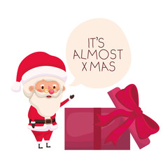 santa claus with gift box avatar character