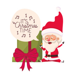 santa claus with gift box avatar character