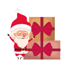 santa claus with gifts boxs avatar character