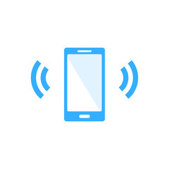 cell phone ringing icon outline vector