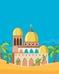 A beautiful mosque landscape
