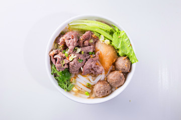 Beef ball soup rice noodles