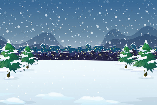 A winter night background
