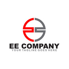 E letter logo design vector template