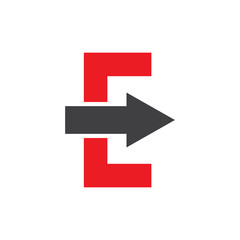 E letter logo design vector template