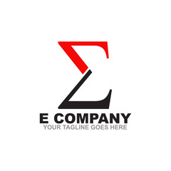 E letter logo design vector template