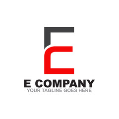 Fototapeta premium E letter logo design vector template