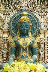 Fototapeta na wymiar Buddha image at Wat Phra That Doi Suthep, Chiang Mai, Thailand