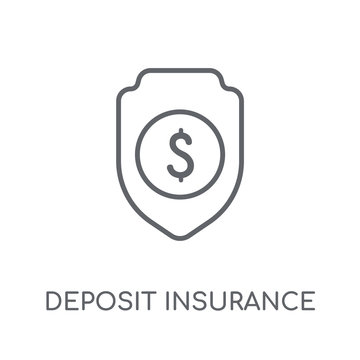 deposit insurance linear icon. Modern outline deposit insurance logo concept on white background from Insurance collection