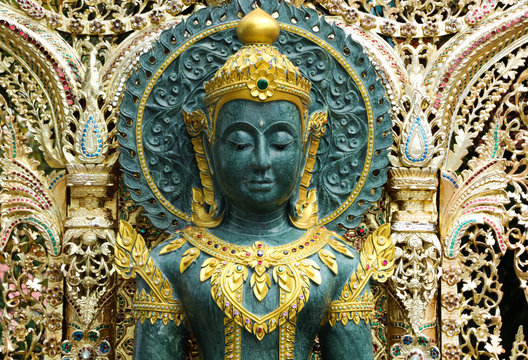 Buddha image at Wat Phra That Doi Suthep, Chiang Mai, Thailand
