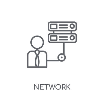 network adminstrator linear icon. Modern outline network adminstrator logo concept on white background from Internet Security and Networking collection