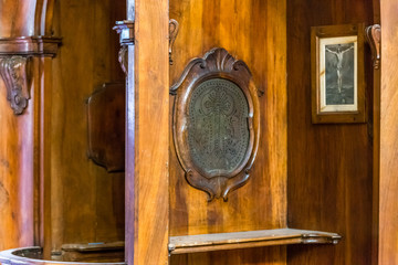 wooden confessional