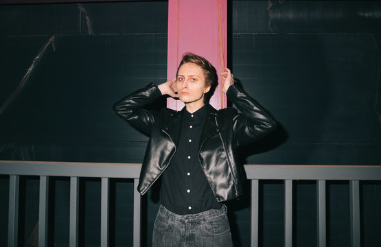 portrait of young androgyne 