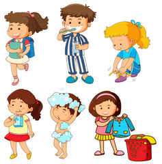 Set of children activity