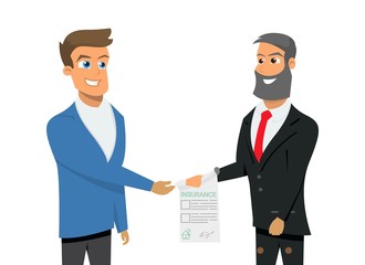 Vector Illustration Cartoon Property Insurance