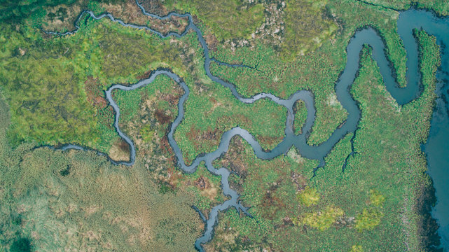 River aerial view