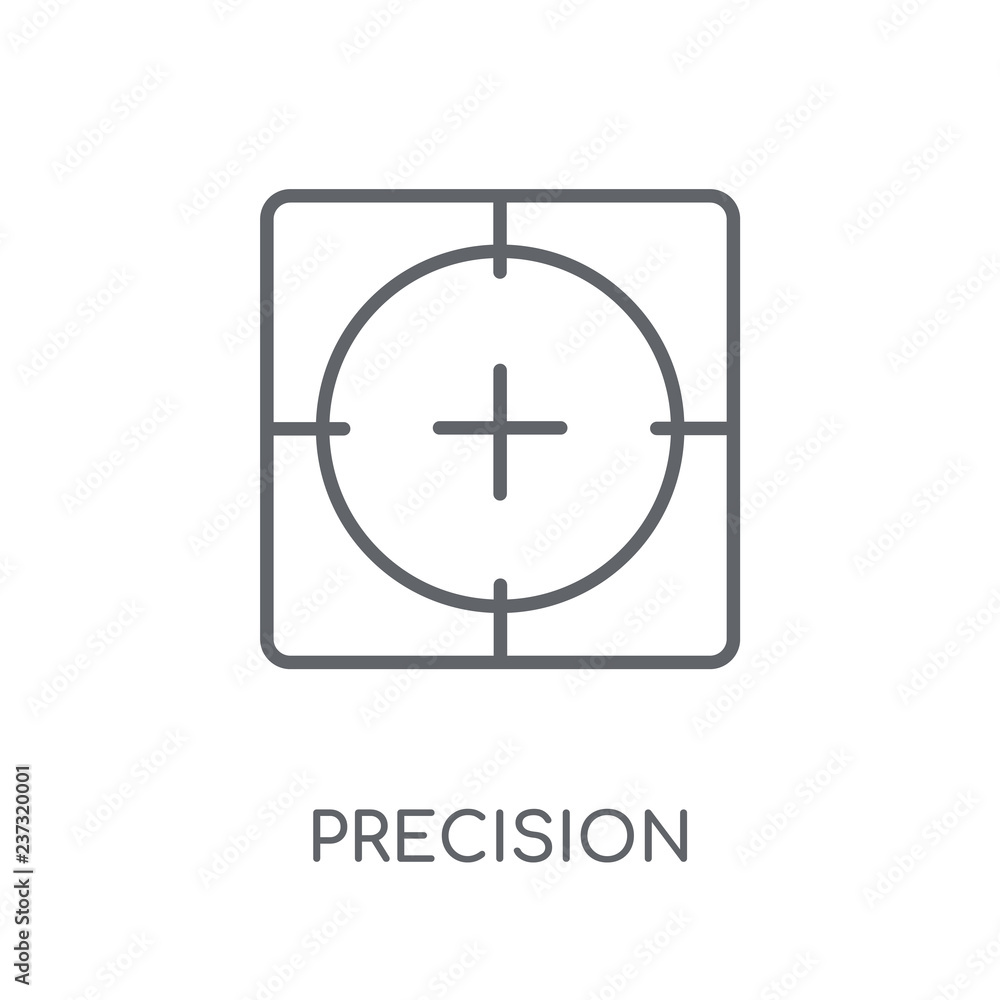 Poster precision linear icon. modern outline precision logo concept on white background from maps and locat