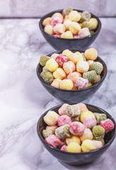 Freshly made Italian gnocchi with copy space