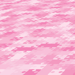 Perspective Background a Pink Piece Puzzle Jigsaw.