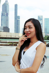 Fototapeta premium Close up beautiful women happy and smile portrait face.