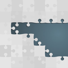 The Grey Background Puzzle. Jigsaw Banner. Puzzle.