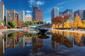 Marunouchi, Tokyo's Central Business District, in autumn