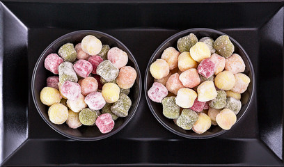 Freshly made Italian gnocchi with copy space