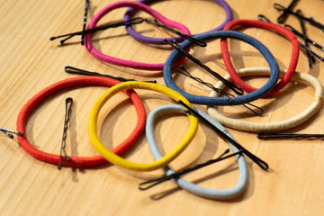 Hair elastics and bobby pins