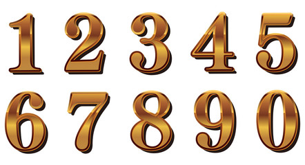 数字 ゴールド