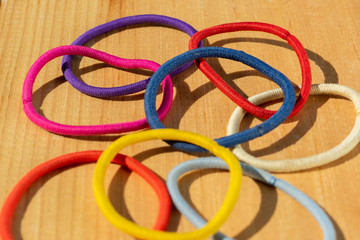 Colorful hair elastics
