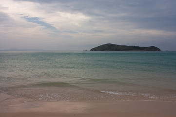 Looking at the Middle Keppel Island from the Great Keppel Island beach in the Tropic of Capricorn area in the Central Queensland, Australia
