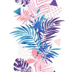 Deurstickers Grafische prints Creatief naadloos patroon geïnspireerd op zomervakantie