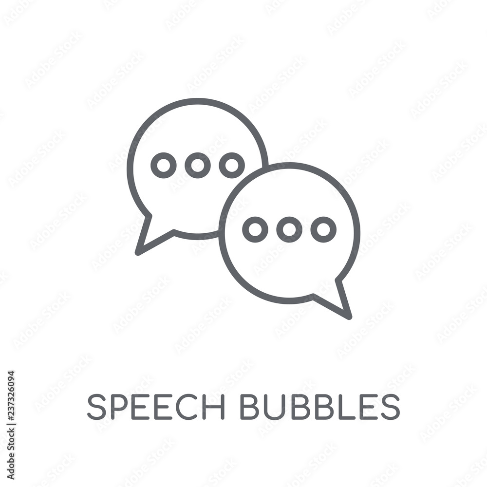 Poster speech bubbles linear icon. modern outline speech bubbles logo concept on white background from prod