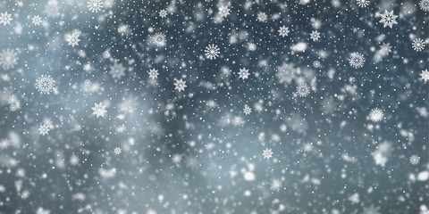 Christmas abstract background with snowflakes 