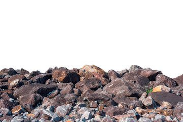 Big rocks isolated on white. This has clipping path.