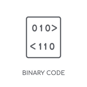 Binary code linear icon. Modern outline Binary code logo concept on white background from Programming collection