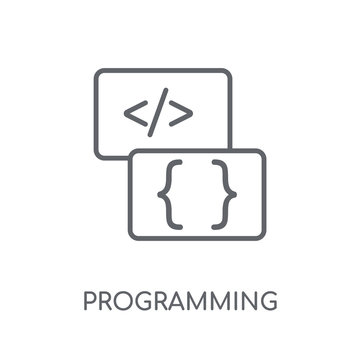 Programming language linear icon. Modern outline Programming language logo concept on white background from Programming collection