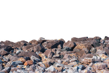 Big rocks isolated on white. This has clipping path.