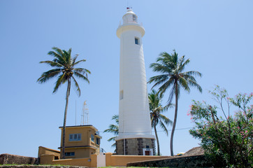 The beacon of a fort of Galle in Sri Lanka a country place of interest
