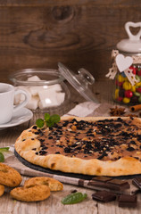 Pizza chocolate cookie.