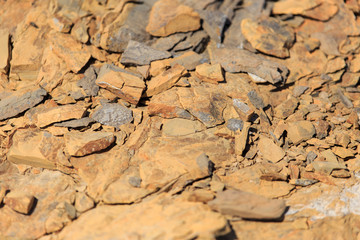 Mountain stone on nature as an abstract background
