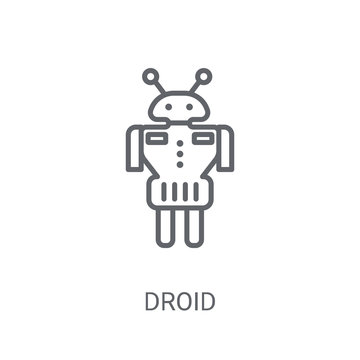 Droid icon. Trendy Droid logo concept on white background from Science collection