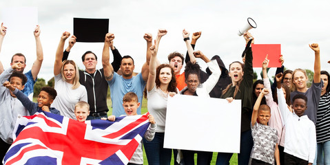 Group of activists are protesting