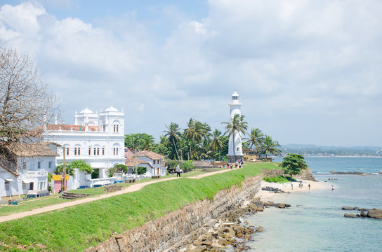 Place of interest Galle fort in Sri Lanka the Beacon on a bastion Utrecht and church
