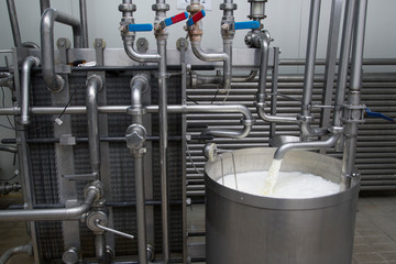 Process Of Filling The Milk Storage Tank In Modern Dairy