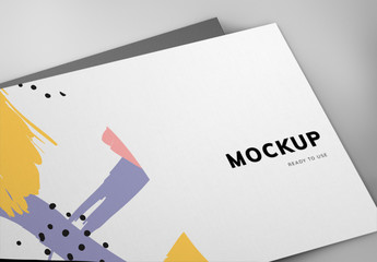 Colorful business card mockup design