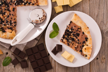 Pizza chocolate cookie.