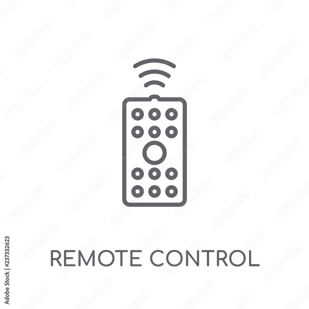 Poster remote control linear icon. modern outline remote control logo concept on white background from smar